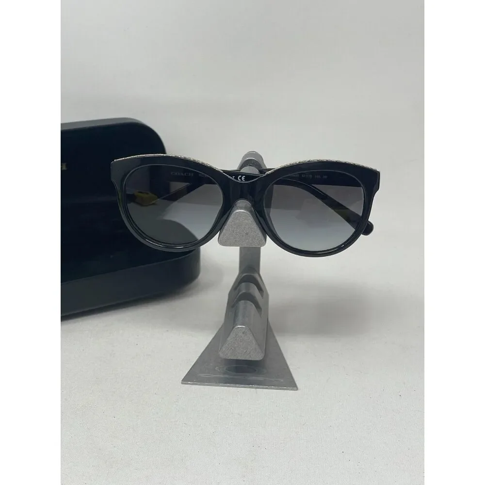Coach Sunglasses Women's HC8297U Black Frame - Grey Gradient Lens 52-19-140mm